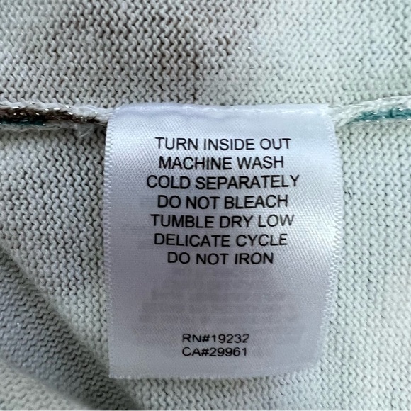 ALFRED DUNNER Women’s Pullover Sweater Top Sz Small Multi Color Beads/Embellish - Picture 9 of 9